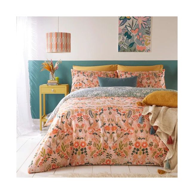 Lorelei Floral Bloom Duvet Cover Set Blush By RIVA