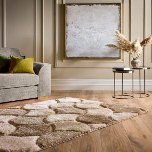 Origins 3D Scallop Neutral 3D Carved Rug