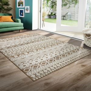 Origins Atlas Graphic Coffee Repeated Design Rug