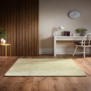 Origins Fine Stripes Green Striped Rug