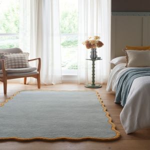 Origins Scalloped Elsie Duck Egg/Ochre Bordered Rug