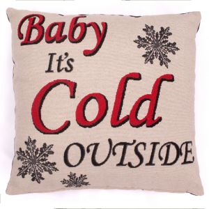 CHRISTMAS CUSHION BABY ITS COLD OUTSID by Ultimate
