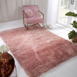 Ultimate Boston Blush Plain Shaggy Rug