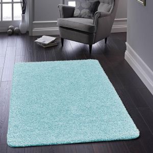 Origins  Buddy Baby Blue Washable Plain Rug 