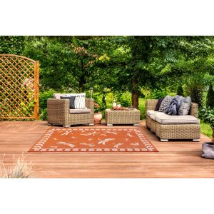 Rugstyle Terrace Dragonfly Terracotta Rug