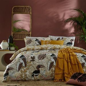 Tocorico Toucan Exotic Duvet Cover Set Natural By RIVA