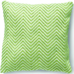 Woven Herringbone Cushion Green by Hug Rug