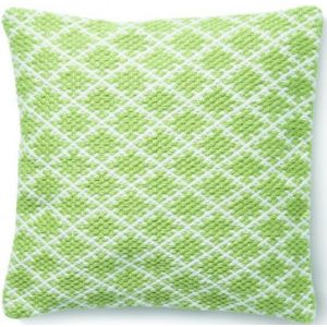 Woven Trellis Cushion Green by Hug Rug