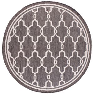 Rugstyle Terrace Spanish Tile Silver Grey Circle Rug