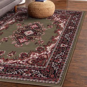  Rugstyle Traditional Poly Lancashire Green Rug by Rugstyle