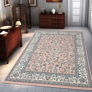 Traditional Oriental Pink Soft Rug  by Viva Rugs