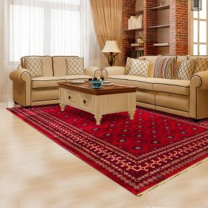 Majestic Elegance: Traditional Red Persian Rug