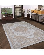 Cotton Rug Mustard Cream Oriental by Viva Rug