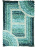 Rugstyle 3D Shaggy Trellis Blue Rug / 160/230