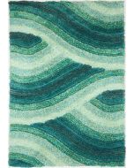 Rugstyle 3D Shaggy Wave Blue Rug / 160/230