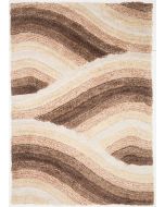 Rugstyle 3D Shaggy Wave Choc Rug / 160/230