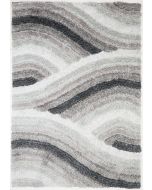 Rugstyle 3D Shaggy Wave Grey Rug / 160/230