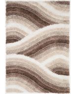 Rugstyle 3D Shaggy Wave Latte Rug / 160/230