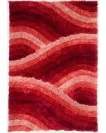 Rugstyle 3D Shaggy Wave Red Rug / 160/230