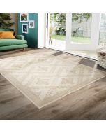 Origins Atlas Diamond Cream Striped Border Rug