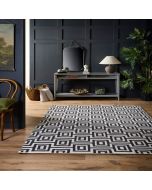 Origins Labyrinth Black White Hand Tufted Rug