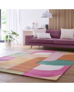 Origins Retro Deco Pink Carved Rug