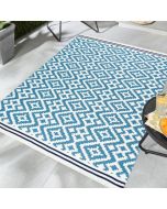 Origins Aztec Outdoor Blue Navy Geometric Rug