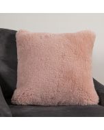 Pink Short Pile Sheepskin Cushion by Native