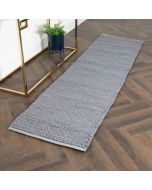Grey Knitted Runner Wool Rug by Native