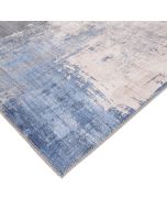 Fenix G5536 Blue/Creem Abstract Design Rug by Euro Tapis