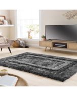 Origins Frame Charcoal Bamboo Rug