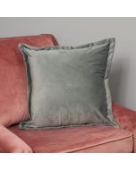 Grey Velvet Cushion - Feather Filled by Native