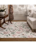 Hug Rug Eco-Washable Blooming Peonies Oyster Pink Printed Rug