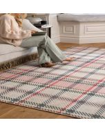 Hug Rug Eco-Washable Isla Plaid Pink Printed Rug