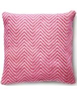 Woven Herringbone Cushion Coral Pink by Hug Rug