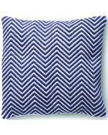 Woven Herringbone Cushion Navy by Hug Rug