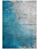 Concours Sabalan Teal Abstract Rug By Jackie And The Fish