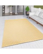 Outdoor Rug Yellow Cream Zig Zag Chevron by Viva Rug 