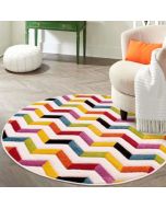 Ultimate Spectra Coral Multicoloured Circle Rug  
