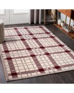 Ultimate Tartan Cream Red Chequered Rug