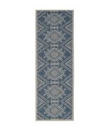 Terrace 11395A-Azure_White Striped Design Rug by Euro Tapis