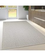 Non-Slip Cream Beige Plain Rug Flat Weave Kitchen Living Room Rug  by Viva Rugs