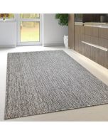 Non-Slip Grey Plain Rug Flat Weave Kitchen Living Room Rug  by Viva Rugs