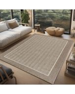 Outdoor Indoor Reversible Rug Quality Woven Soft Sisal Look Weave Beige Linen Colour  by Viva Rugs