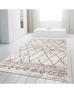 Geometric Cream Rug Diamond Aztec Pattern  by Viva Rugs