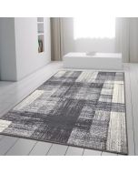 Modern Grey Abstract Geometric Soft Rug  by Viva Rugs