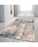 Marble Abstract Rug Grey Pink Distressed Pattern Soft Rug  by Viva Rugs