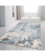 Marble Abstract Rug Grey Blue Distressed Pattern Soft Rug  by Viva Rugs