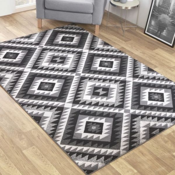 Ultimate Regency Kurt Grey Geometric Rug Ashanti Rugs